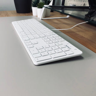 Slim USB Wired Keyboard For Mac (White)