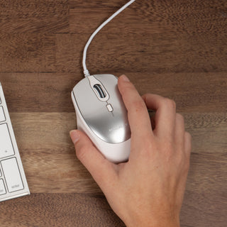 Ergo USB C Mouse For Mac / PC with Silent Click (Aluminum)
