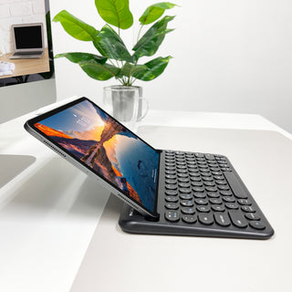 Mac Portable Keyboard with iPhone or iPad Holder (Black)