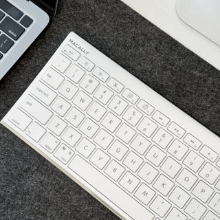 Ultra-slim USB Wired Keyboard for Mac (White)