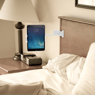 Tablet Holder | Strong Universal Clamp (White)