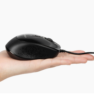Ergo USB C Mouse For Mac / PC with Silent Click (Black)