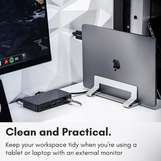 Vertical Laptop Stand for Desk (Aluminum)