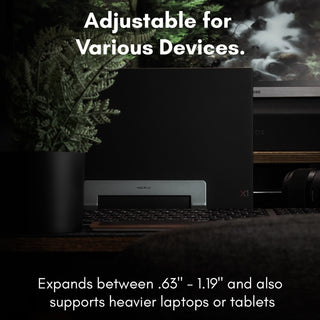 Vertical Laptop Stand for Desk | Fits All MacBook Laptops (Space Gray)
