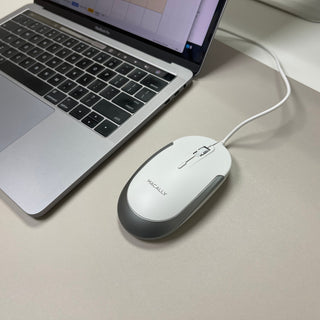 Silent USB Wired Mouse for Mac and PC (Aluminum)
