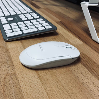 Silent Bluetooth Mouse for Mac and PC (White)