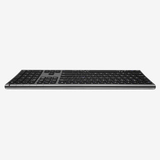 Macally Wireless Keyboard for Mac on white background, multi-device connectivity.