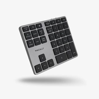 Macally Slim Aluminum Bluetooth Number Pad - Rechargeable Wireless Numpad
