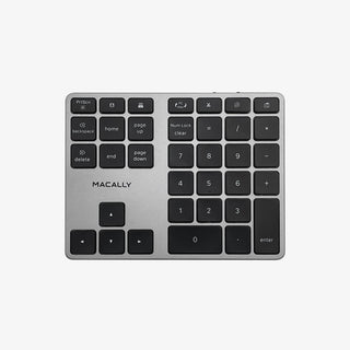 Macally Slim Aluminum Bluetooth Number Pad - Rechargeable Wireless Numpad