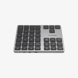 Macally Slim Aluminum Bluetooth Number Pad - Rechargeable Wireless Numpad