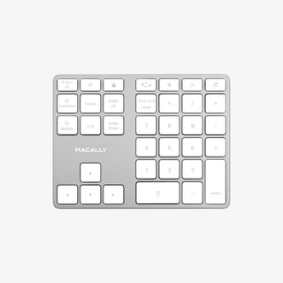 Macally Slim Aluminum Bluetooth Number Pad - Rechargeable Wireless Numpad