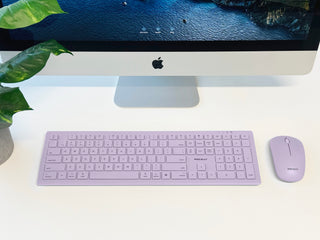 Wireless Keyboard and Mouse for Macbook Air - Purple