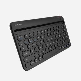 Mac Portable Keyboard with iPhone or iPad Holder (Black)