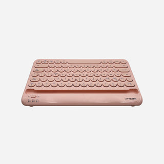 Mac Portable Keyboard with iPhone or iPad Holder (Pink)