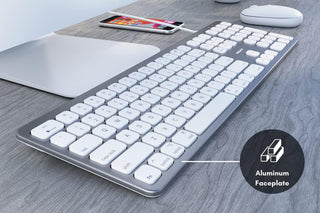 Macally Wired Keyboard with Numeric Keypad and Extra USB Ports - Perfect for Mac Users