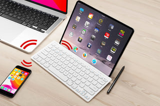 Macally Small Bluetooth Keyboard with Device Stand for Mac, iPad, iPhone 