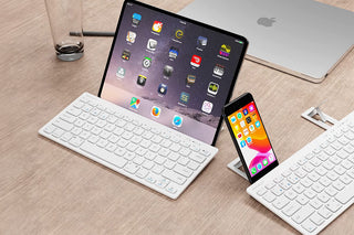 Compact Bluetooth Wireless Keyboard by Macally - Versatile for Mac and PC Use 