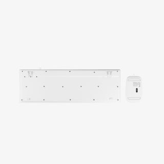 Macally USB Wired Keyboard and Mouse Combo - White with Apple Shortcut Keys