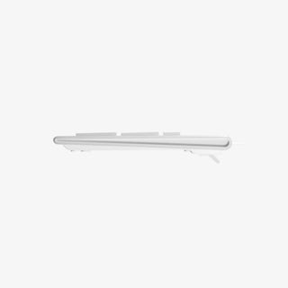 Macally Full Size USB Wired Keyboard - Compatible with Mac and PC on White Background