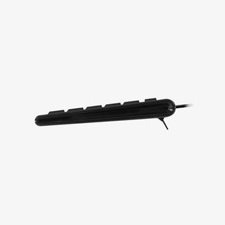 Macally Full Size Wired Keyboard in Black - Compatible with All Macs on White Background