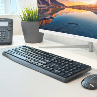 Wireless Full Size Keyboard for Windows PC (Black)
