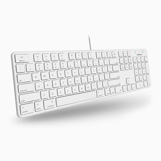 Slim USB Wired Keyboard For Mac (White)
