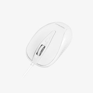 Macally Mac wired mouse - 3 Button, Scroll Wheel on White Background