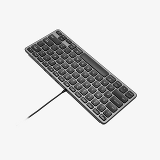 Wired Keyboard with USB hub ports & Dual USB C / A