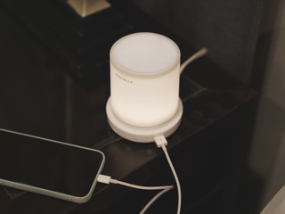 Macally Bedside Touch Lamp with USB Ports – Fast Charging & 3-Way Dimmable Nightstand Light