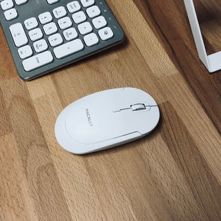 Silent Bluetooth Mouse for Mac and PC (White)