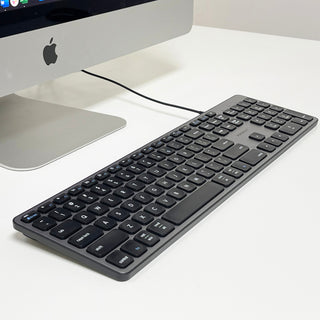 USB C Keyboard with USB Hub Ports For Mac