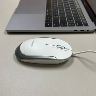 Silent USB Wired Mouse for Mac and PC (Aluminum)