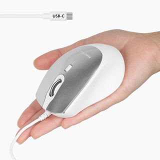 Ergo USB C Mouse For Mac / PC with Silent Click (Aluminum)