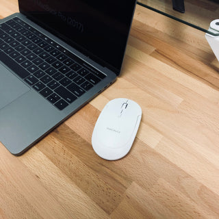 Silent Bluetooth Mouse for Mac and PC (White)