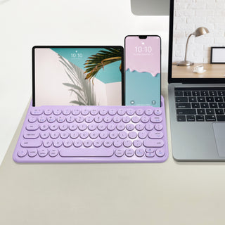 iPad Keyboard Bluetooth | & Mac, iPhone (Purple)