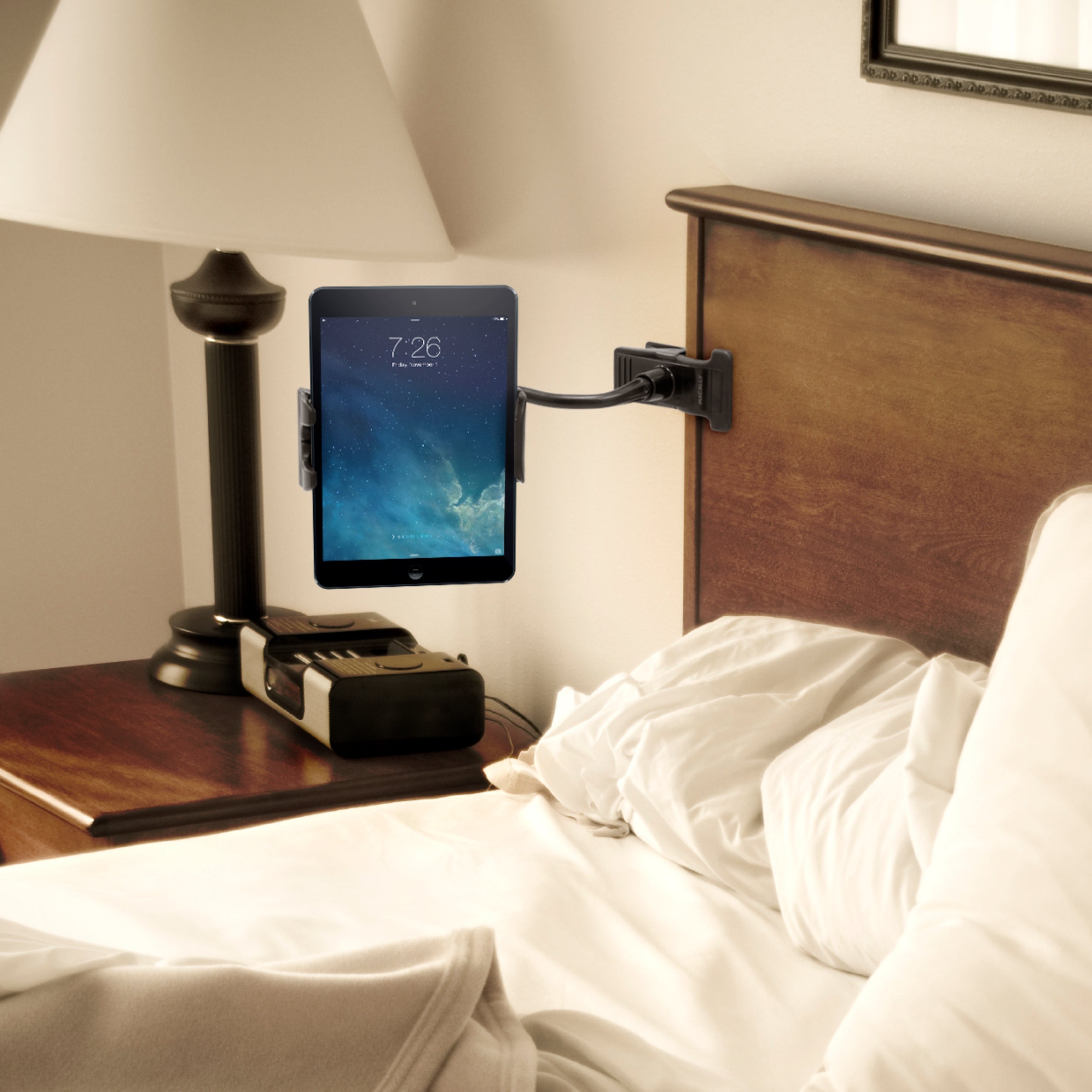 iPad Holder for Bed | Universal Tablet Desk Mount Clamp, Flexible