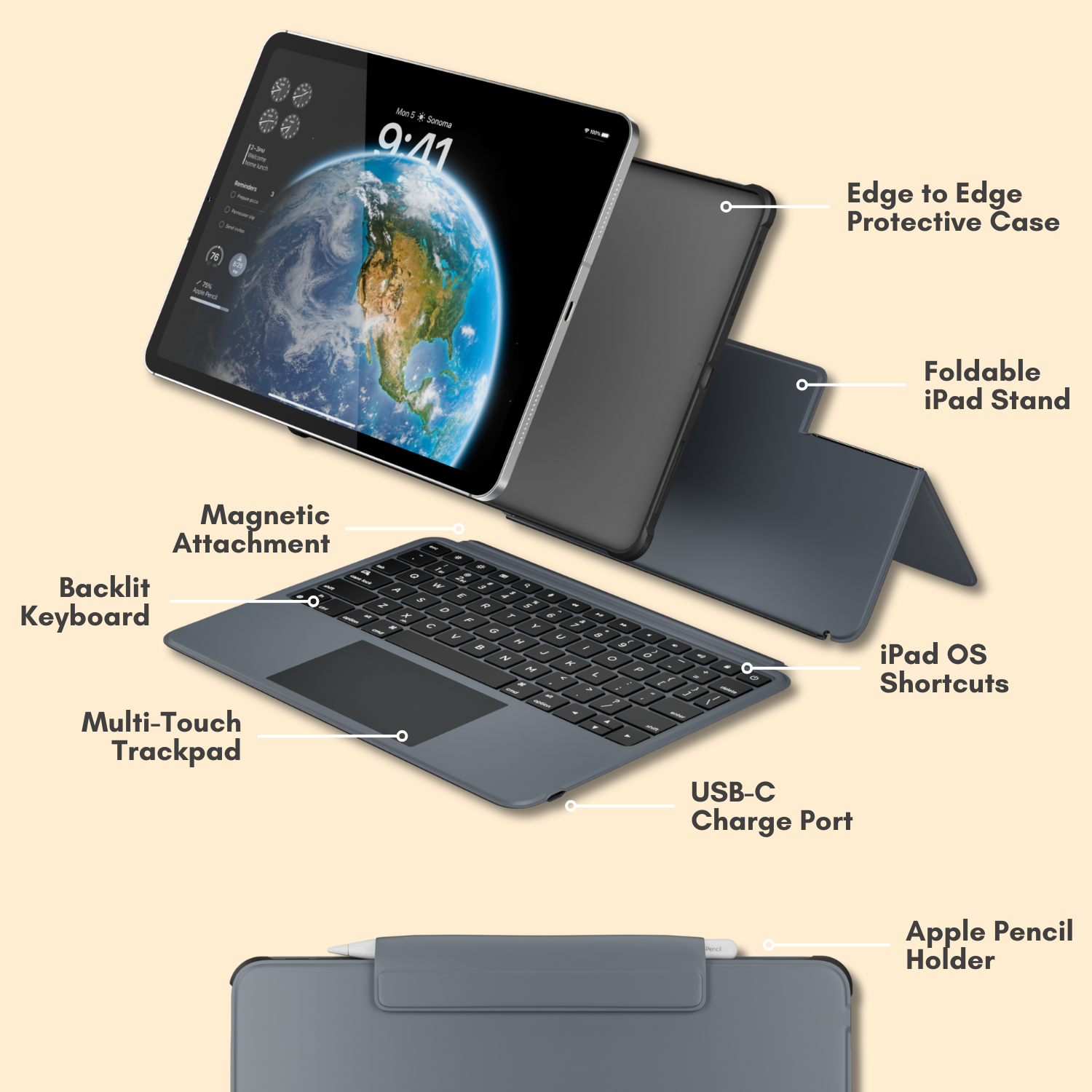 iPad Air 13 Case with Keyboard – Durable Protection & Laptop-Style iPad Air 13 Case with Keyboard – Durable Protection & Laptop-Style