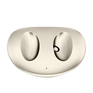 Macally AirPods Max charging stand in starlight - top-down view of the magnetic cradle and USB-C charging pin