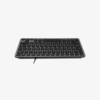 Macally Backlit Wired Mac Keyboard in Space Gray - LED Keys, Slim Design