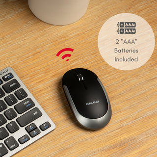 Silent Bluetooth Mouse for Mac and PC (Space Gray)