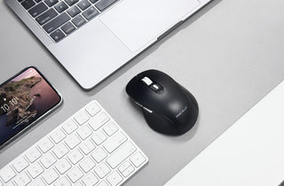 Macally Bluetooth Wireless Mouse for Mac and PC, Black