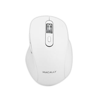 Macally Bluetooth Wireless Mouse for Mac and PC, White