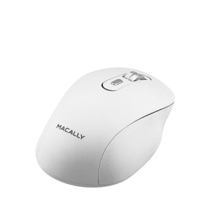 Macally Bluetooth Wireless Mouse for Mac and PC, White