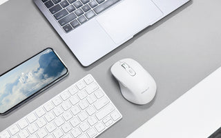 Macally Bluetooth Wireless Mouse for Mac and PC, White