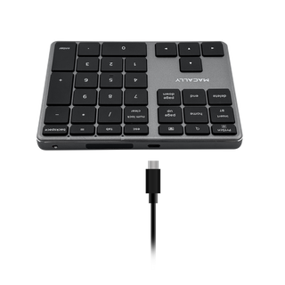 2 Zone - 10 Key Wireless Number Pad for Mac and PC (Space Gray)