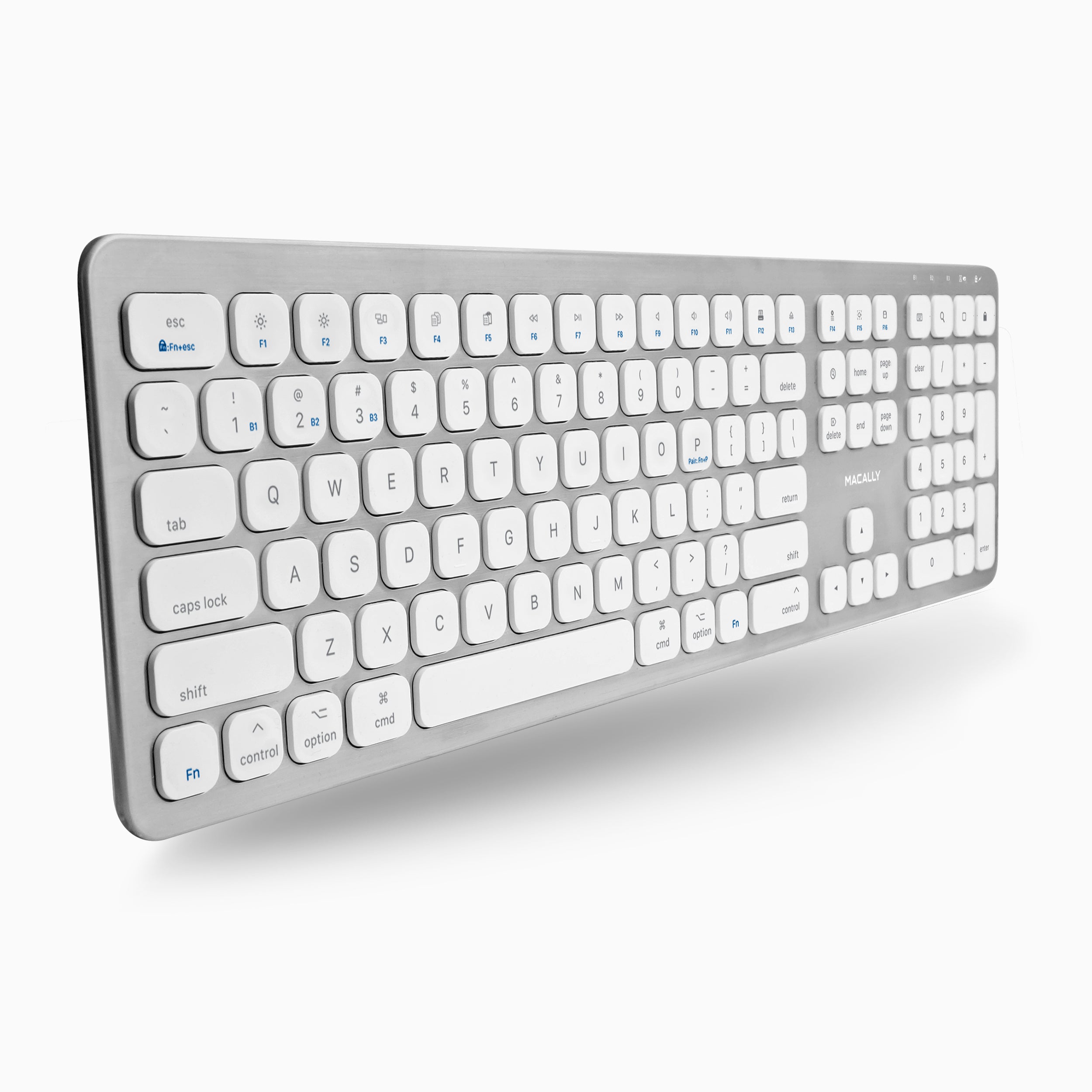 Bluetooth Keyboard for Mac | Built-in Number Pad, Multi Device