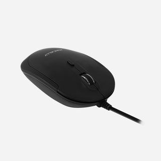 Silent USB Wired Mouse for Mac and PC (Black)