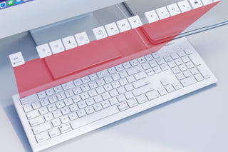 Sleek Macally Compact USB Wired Keyboard - Silver, Ideal for Mac and PC Use 