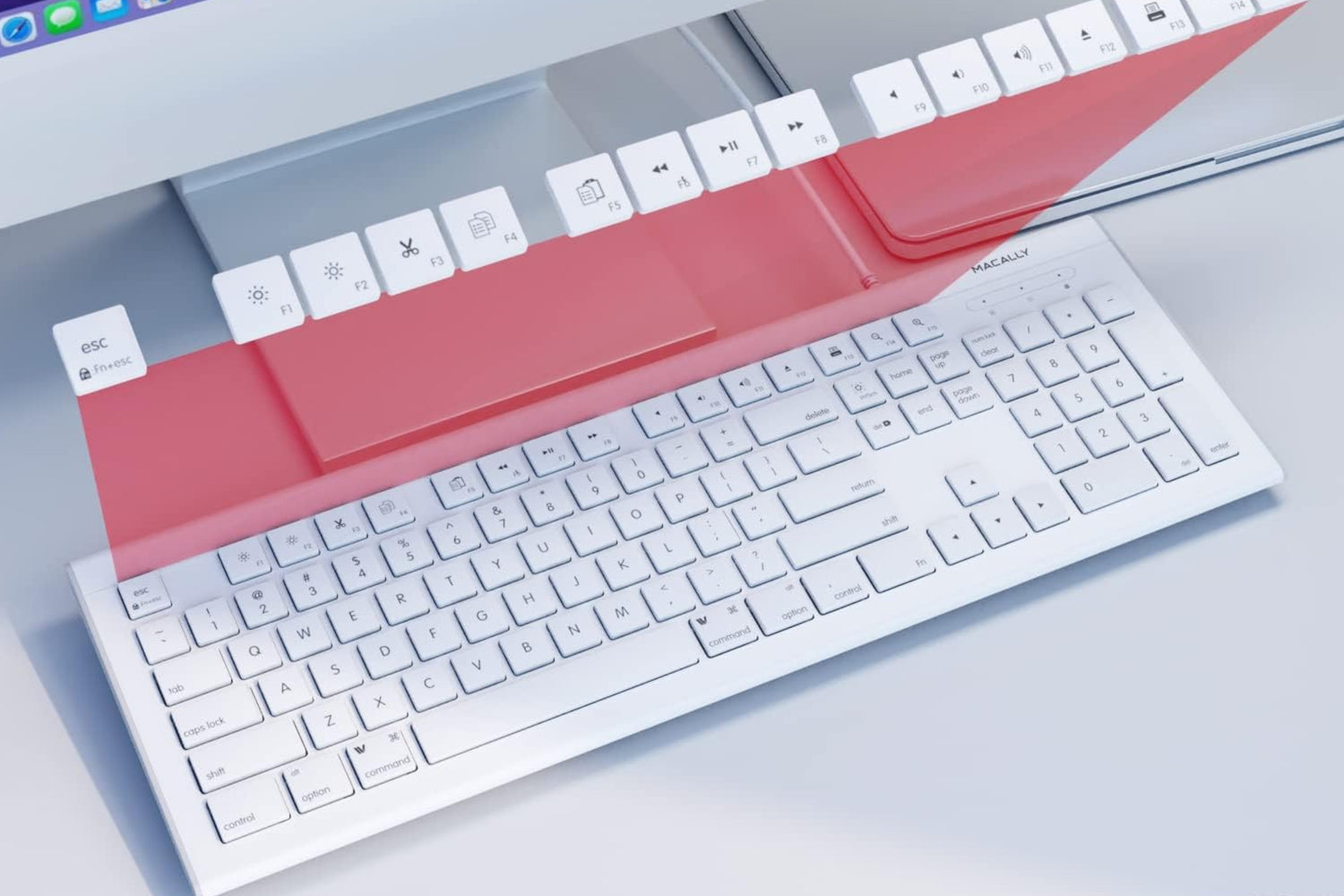 Standard USB Keyboard and Mouse for Mac – Full Size Combo | Macally