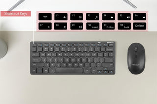 Macally's Compact Wireless Keyboard - 2.4G Connectivity for PC and Chrome, Slim Profile 